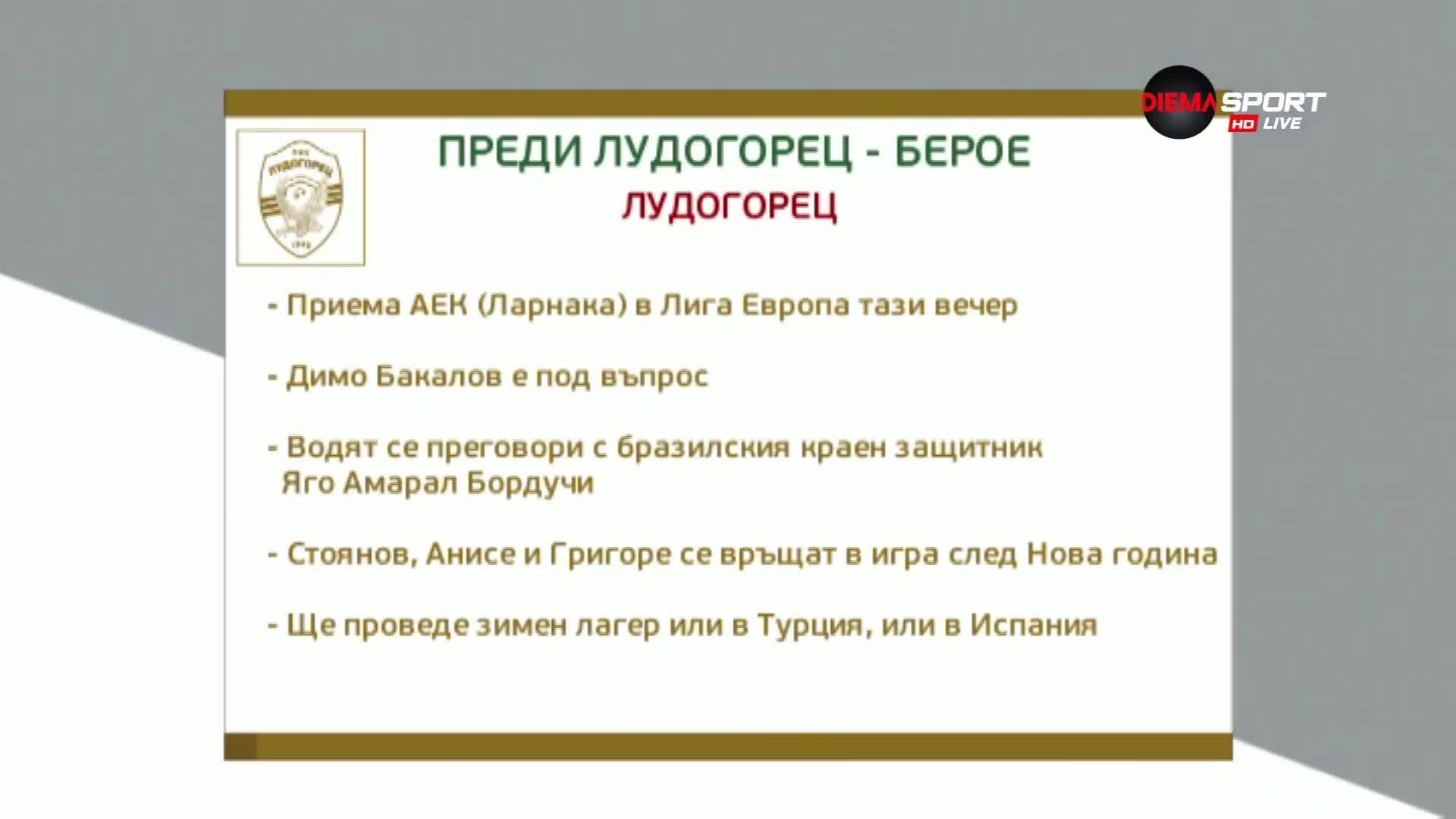 След битките в Европа Берое застава на пътя на Лудогорец