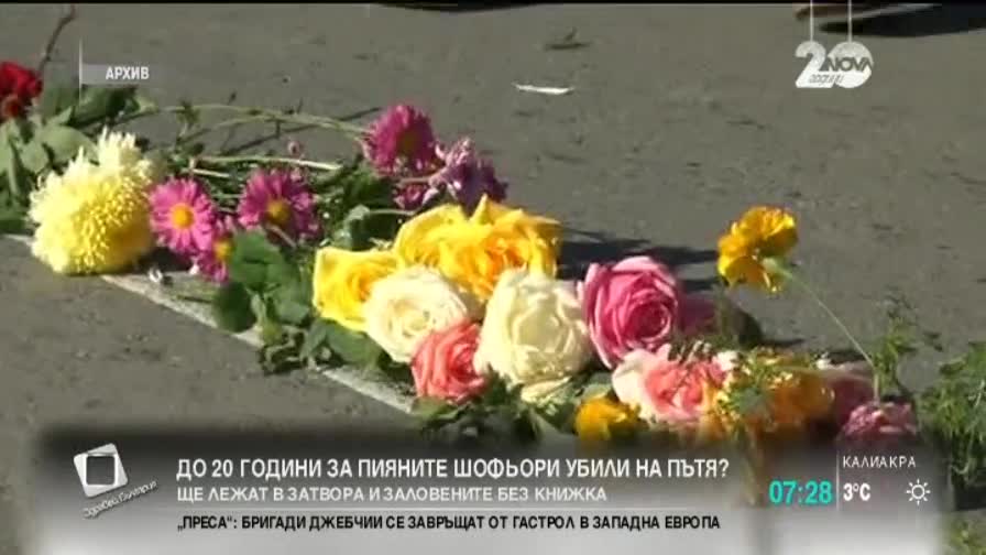 До 20 години за пияните шофьори, убили на пътя