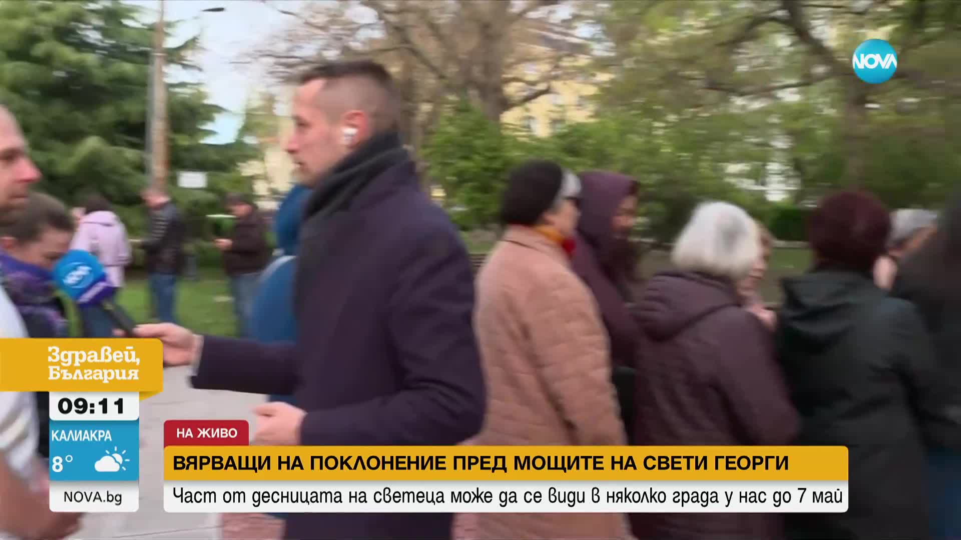 Вярващи на поклонение пред мощите на Свети Георги