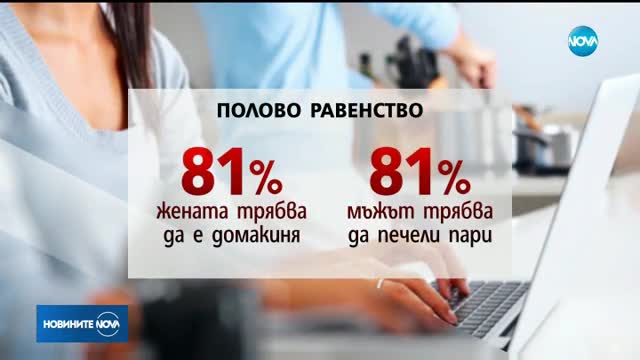 МЪЖЕ VS ЖЕНИ: 81% смятат, че българката трябва да е домакиня