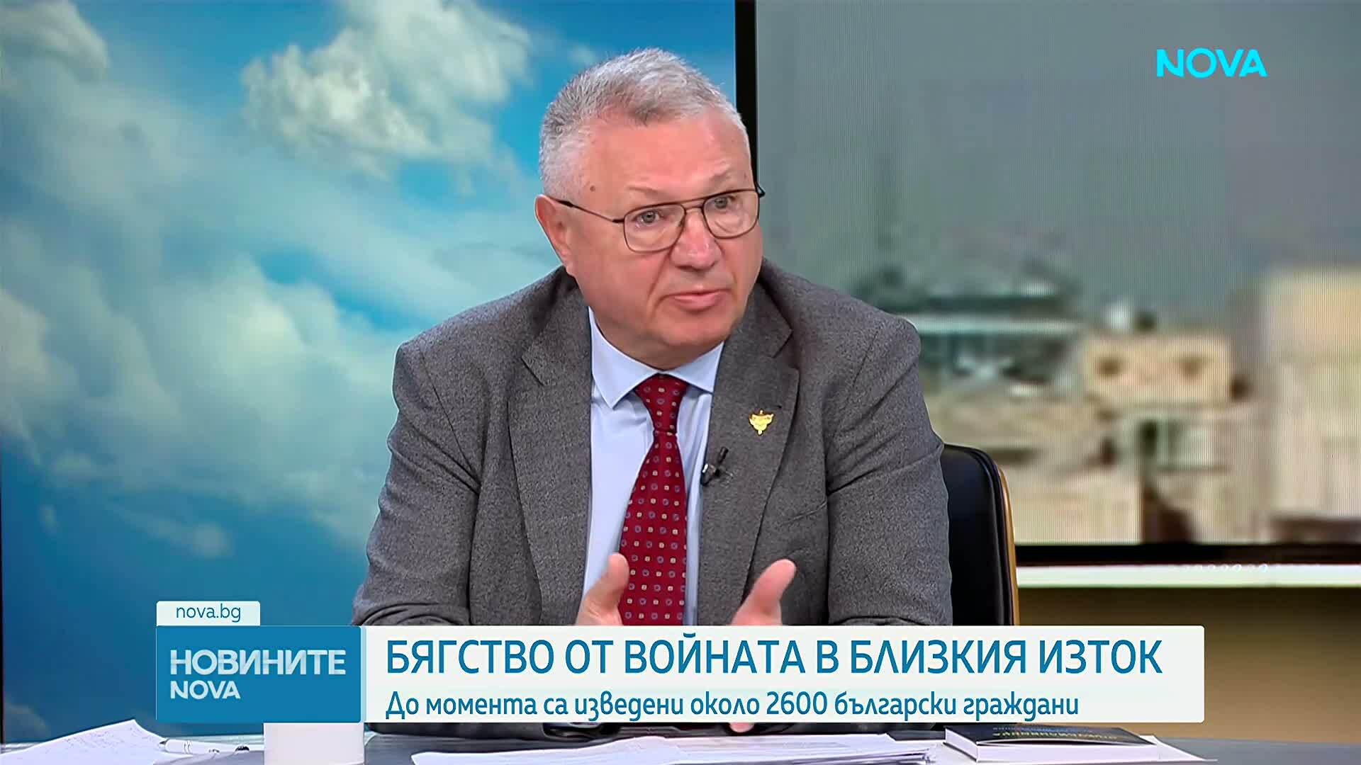 Велизар Шаламанов: До момента са изведени около 2600 човека от над 11 страни, където има риск от ракети и дронове