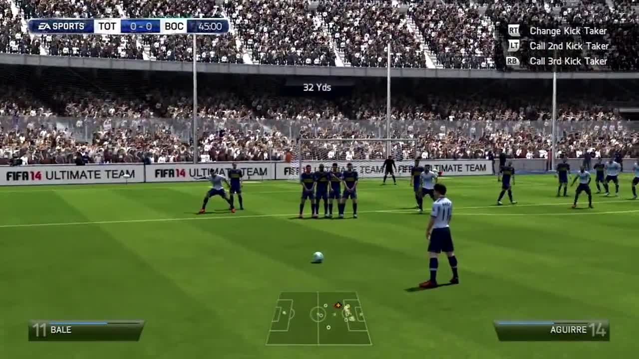 Бейл избухва! Зверски free kick от 32 ярда | Fifa 14 [demo]