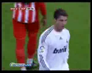 Червения картон на Роналдо срещу Алмерия - [05.12.2009] 