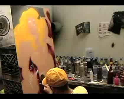 Steve Nunez Airbrushing Lady Death