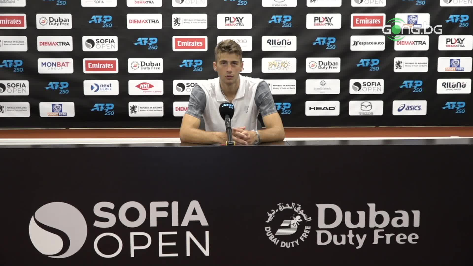 Александър Донски след поражението от Андреас Сепи на Sofia Open 2021