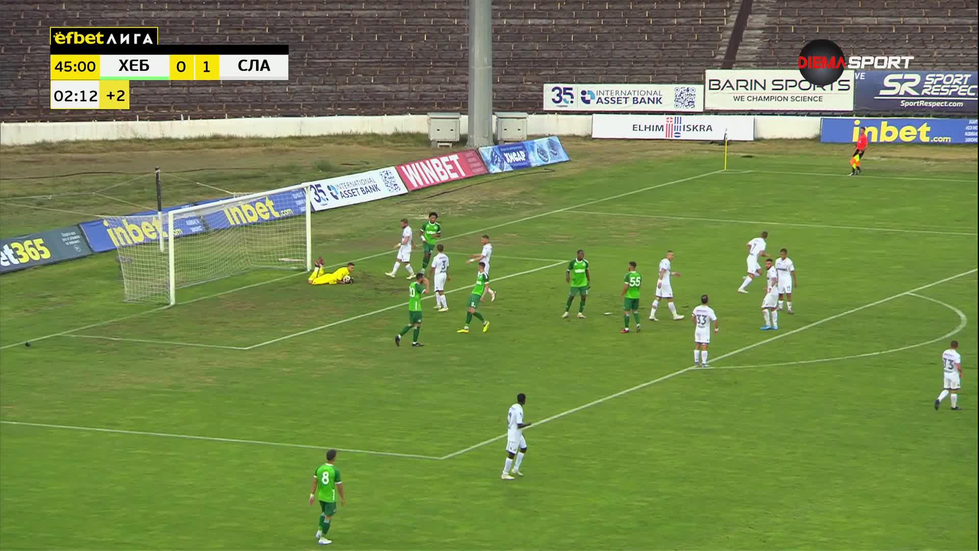 Хебър - Славия 0:1 /първо полувреме/