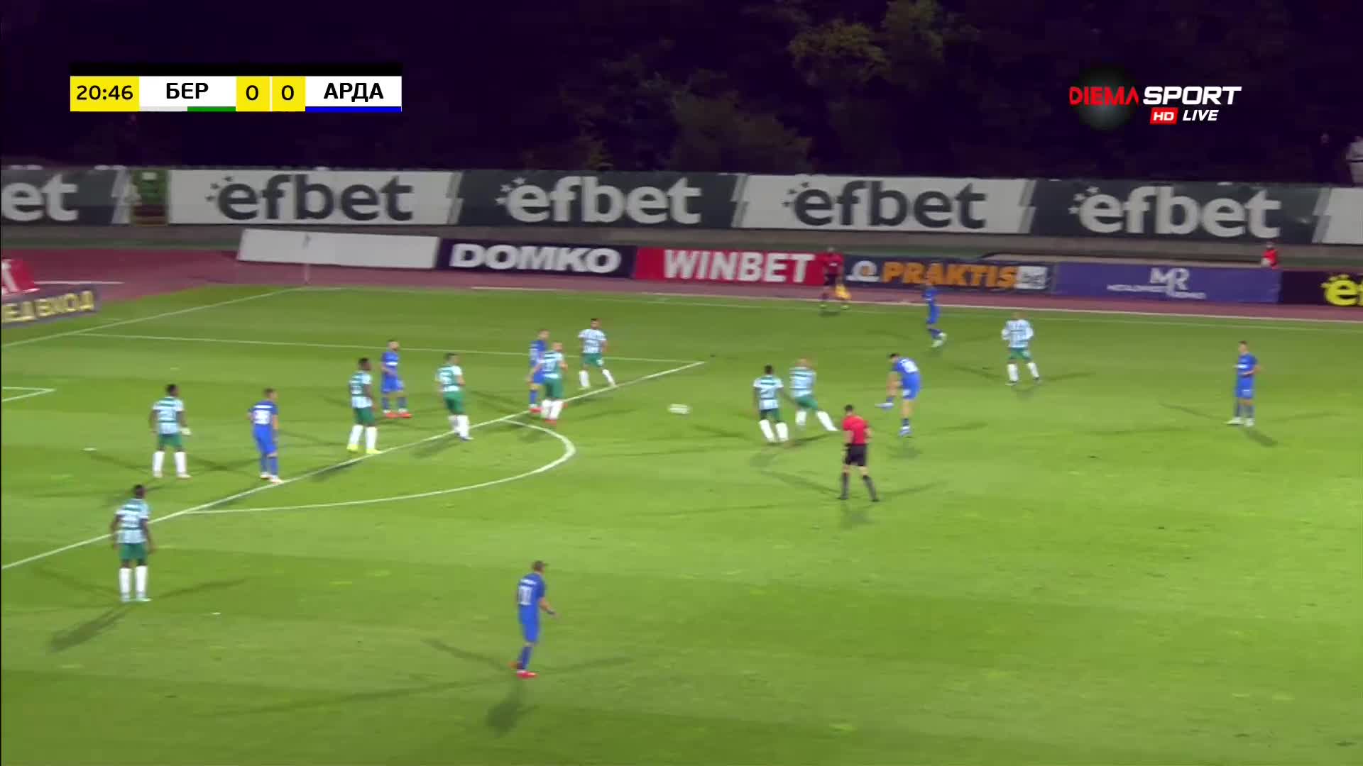 Берое - Арда 1:0 /първо полувреме/