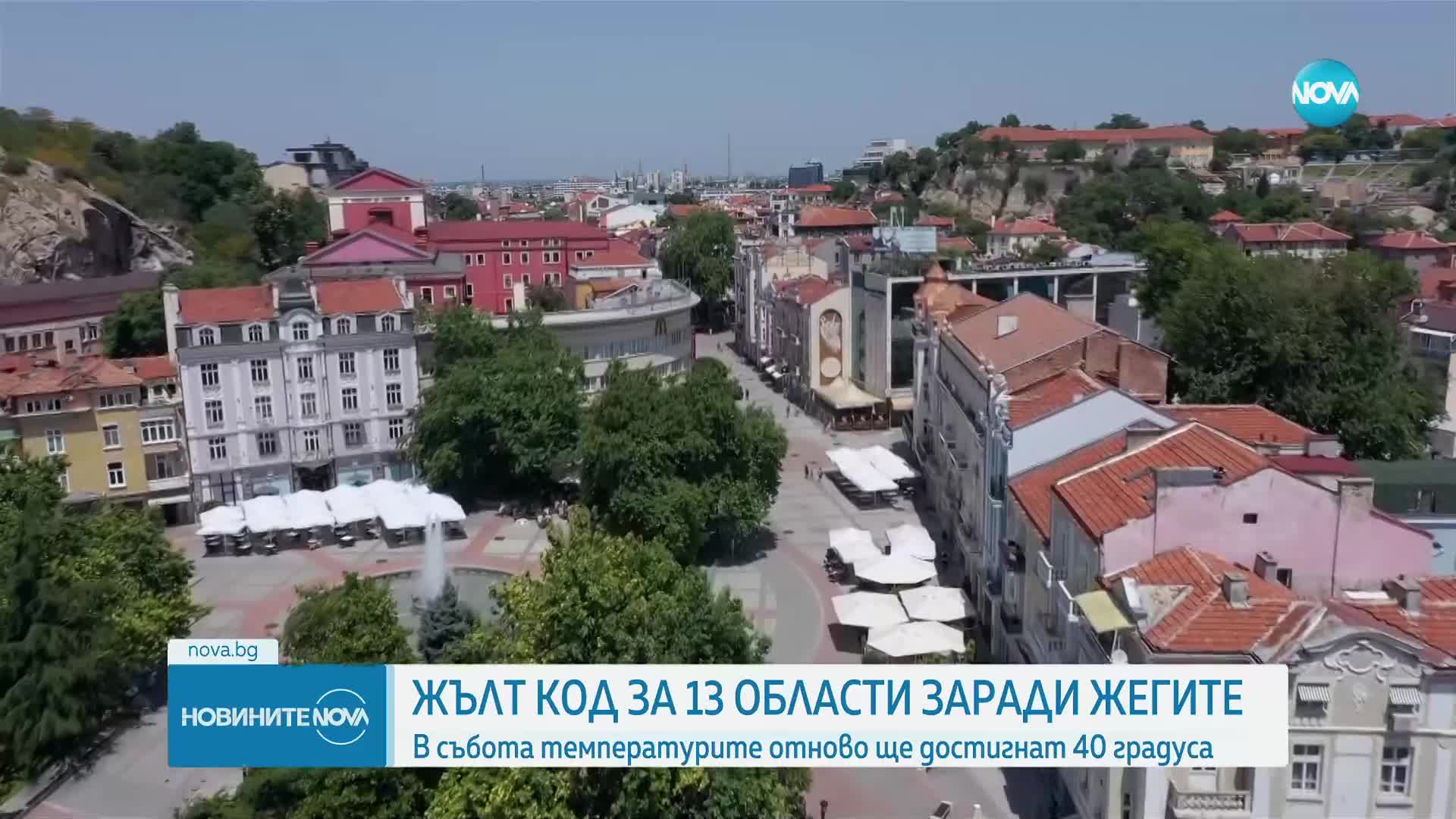 Жълт код за опасни горещини в 13 области на страната