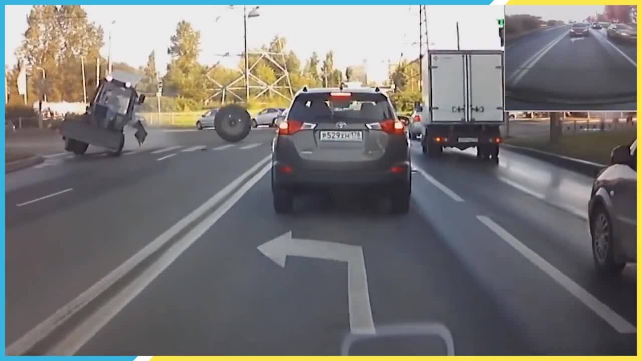 На това му се вика да ти изпадне гумата - ЖЕСТОКИ ИЗЦЕПКИ