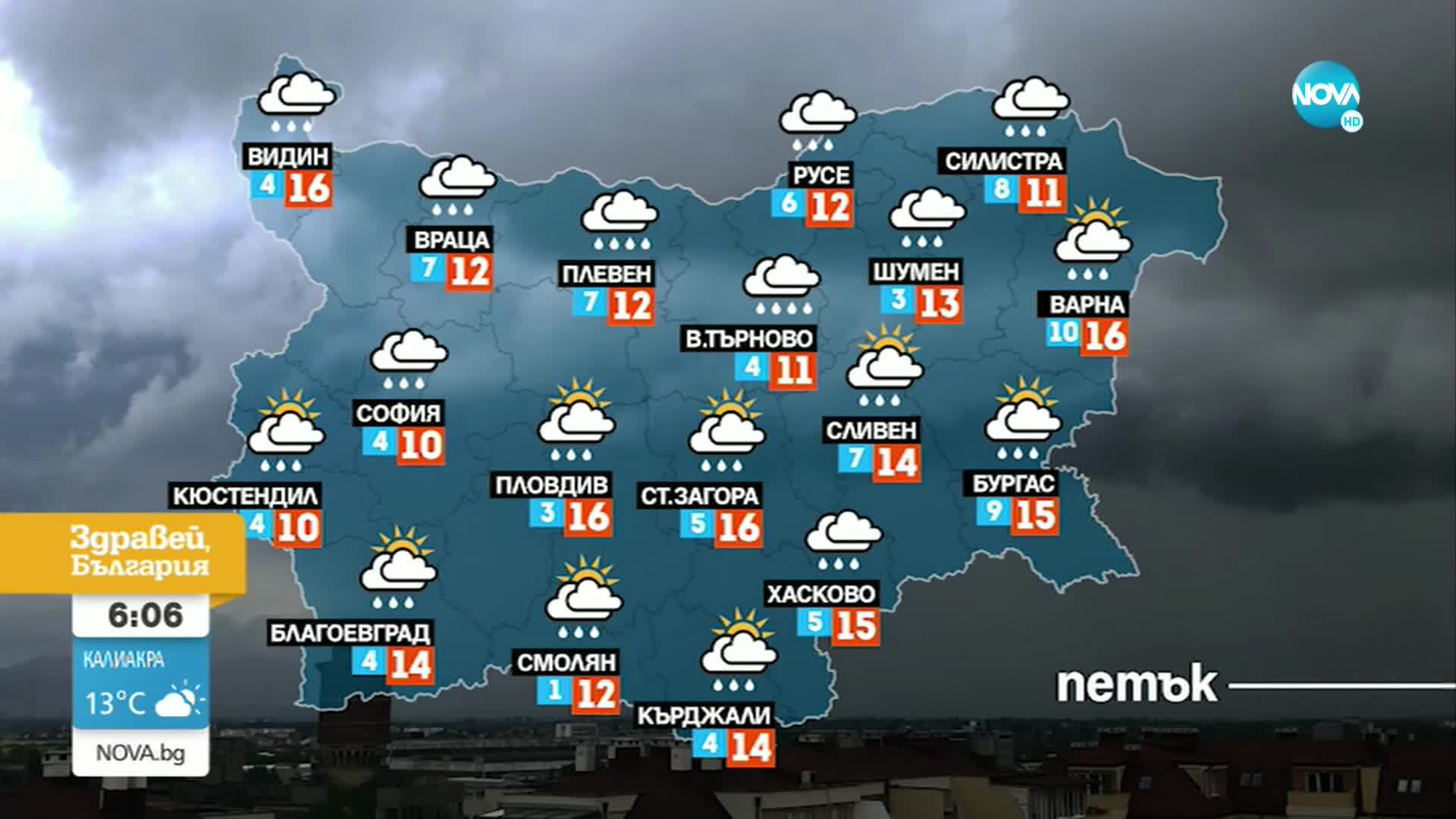 Прогноза за времето (11.11.2022 - сутрешна)