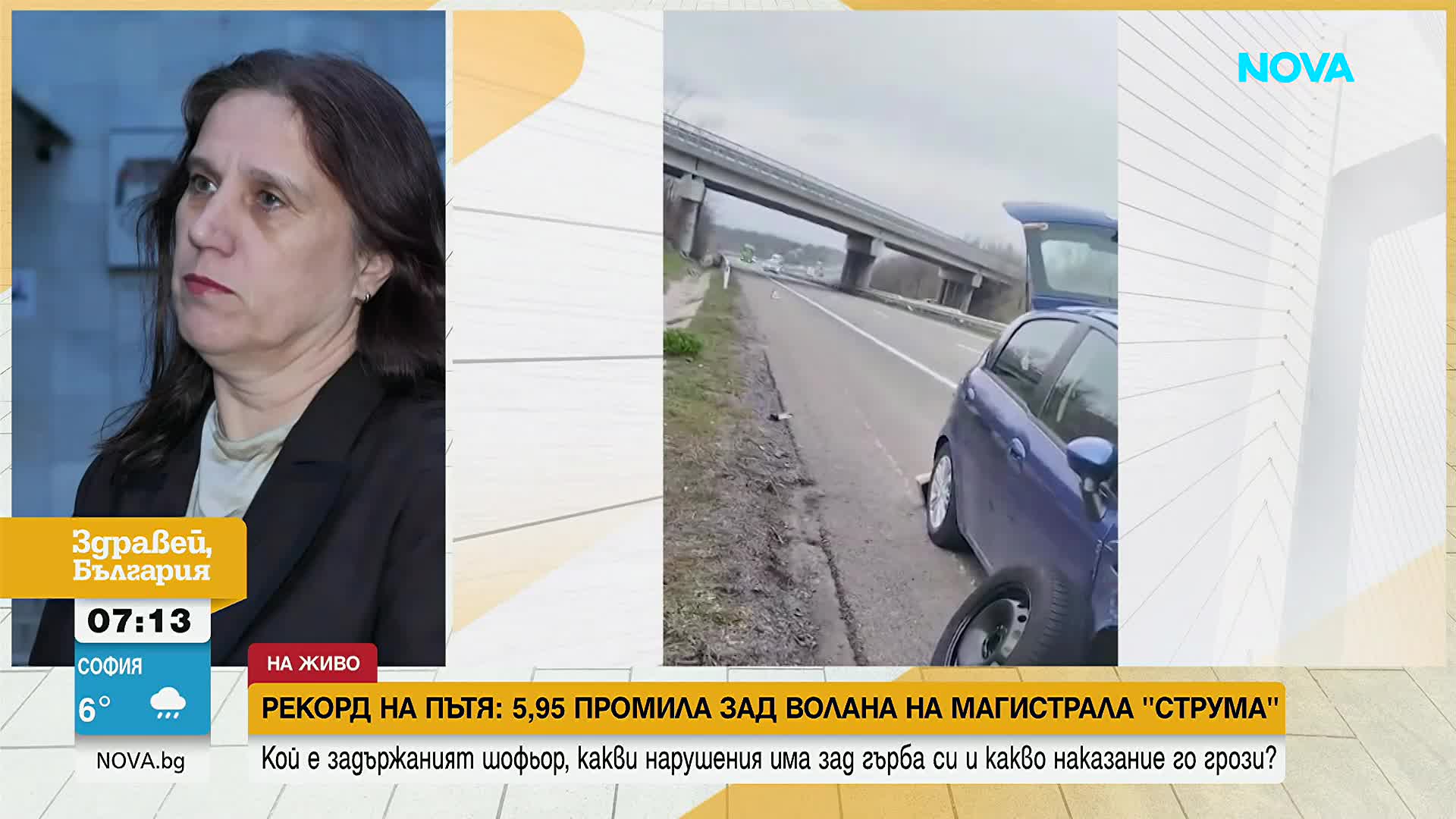 Задържаният шофьор с близо 6 промила на "Струма" дал и положителна проба за кокаин