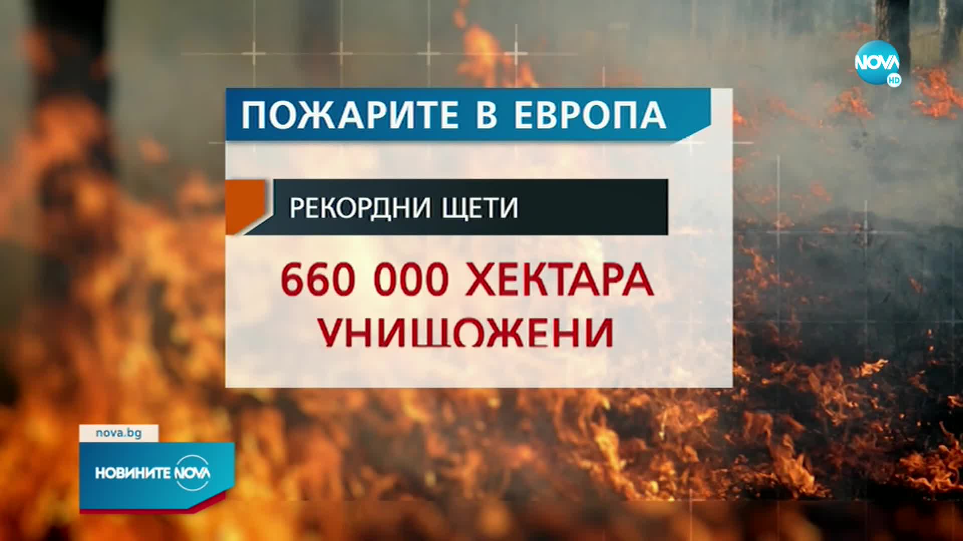 Пожари изпепелиха рекорден брой площи в Европа