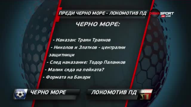 Преди Черно море - Локомотив Пловдив