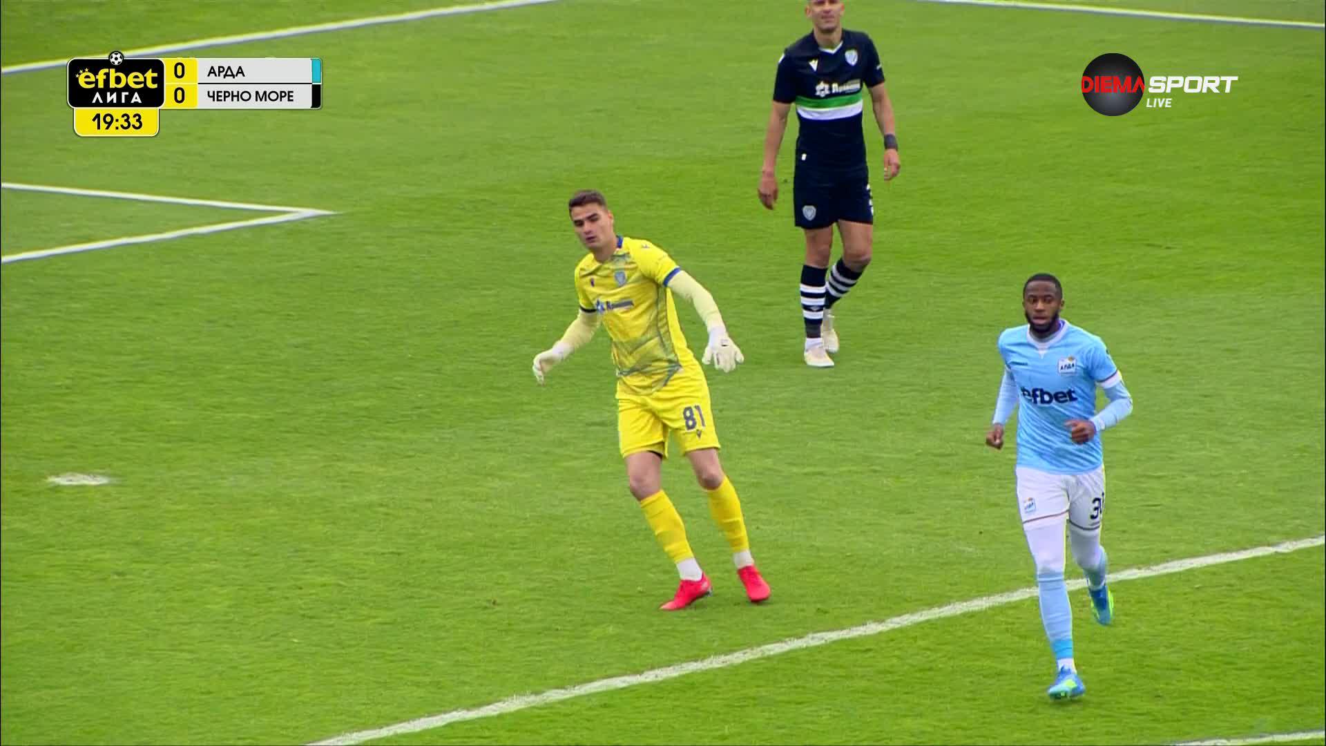 Арда - Черно море 0:0 /първо полувреме/