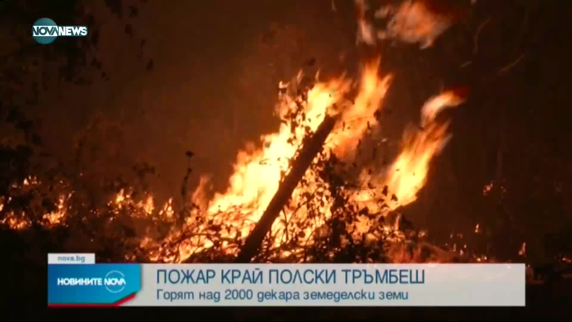 Пламнаха 2 000 декара земеделска земя във Великотърновско