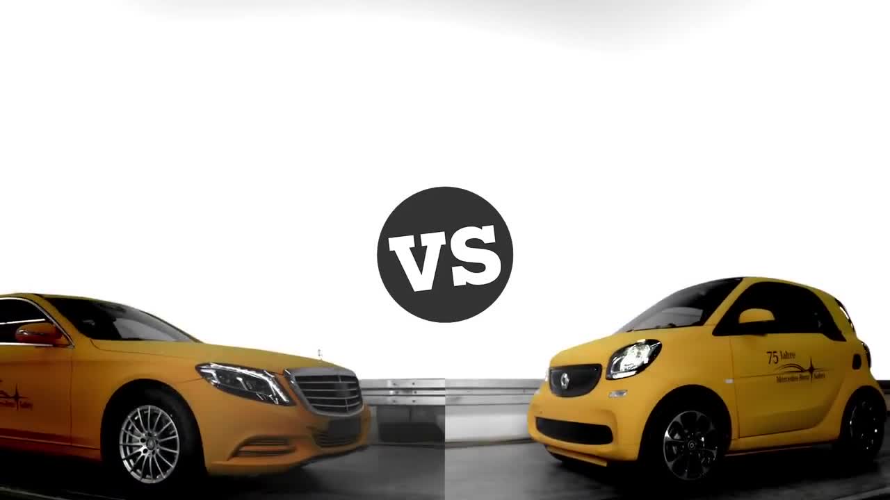 Smart Fortwo vs S-class - краш тест