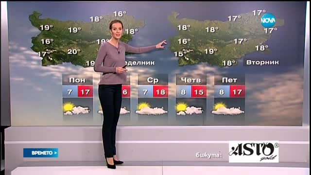 Прогноза за времето (16.11.2015 - обедна)