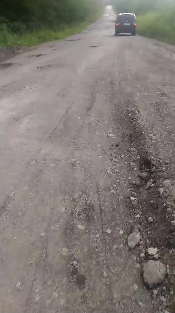 Разбит път Видин-Лом