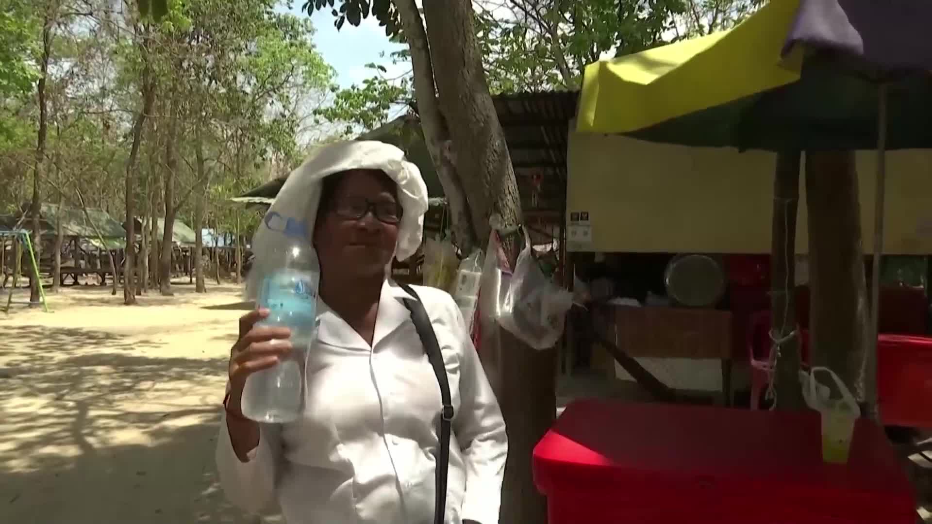 Екстремна жега: Студен душ и близалки за животните в зоопарк в Камбоджа (ВИДЕО)