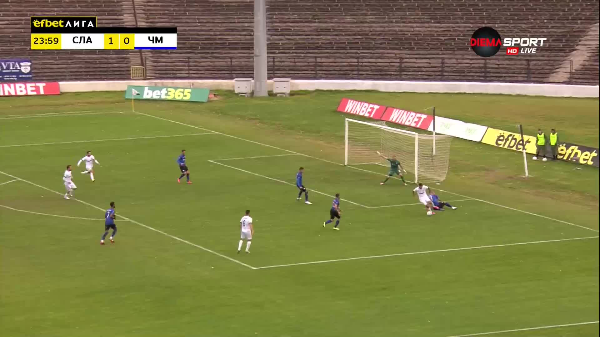 Славия - Черно море 1:0 /първо полувреме/