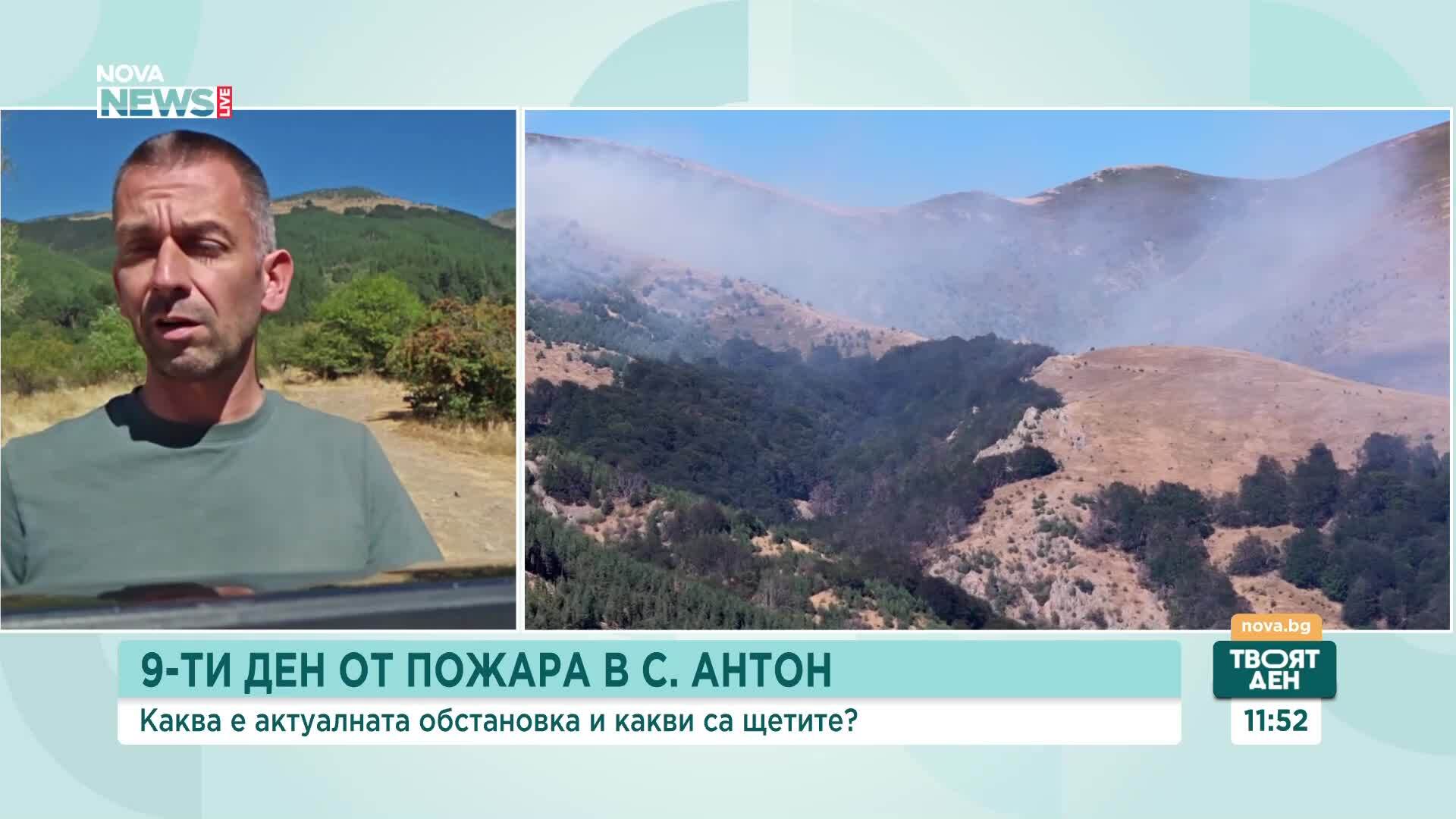 Овладяват пожара в Национален парк „Централен Балкан” край село Антон