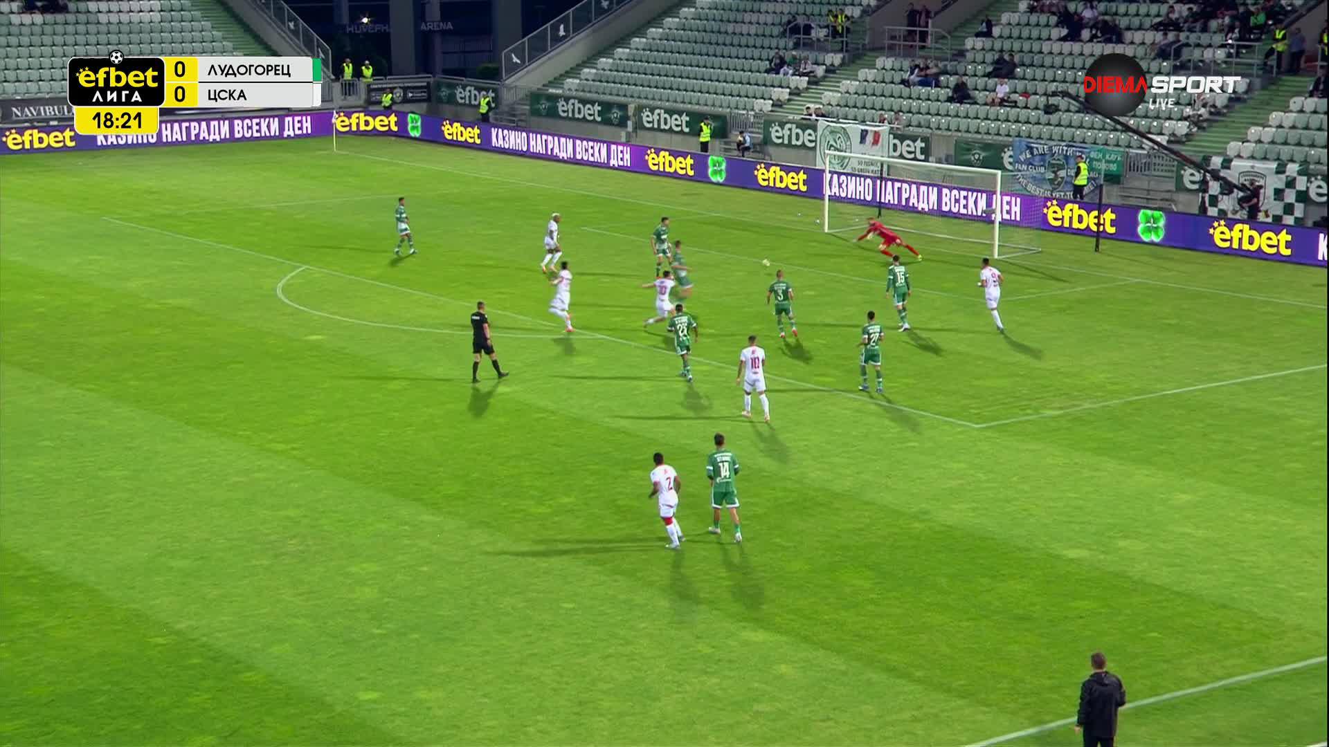 Лудогорец - ЦСКА 0:0 /първо полувреме/