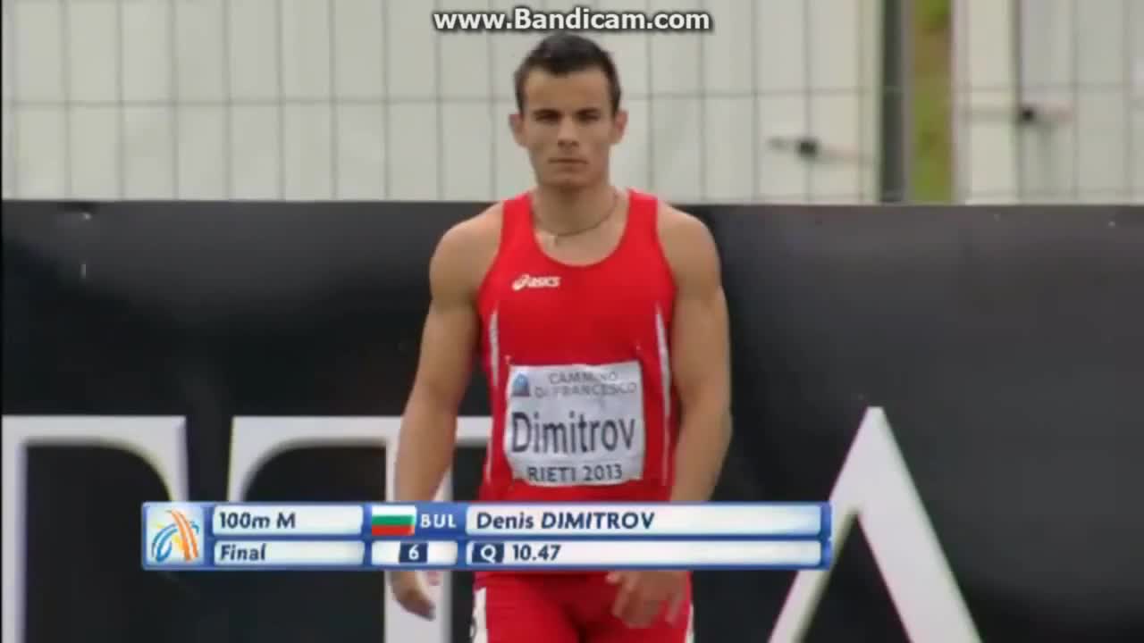Денис Димитров спечели сребро на 100 м на Евро 2013
