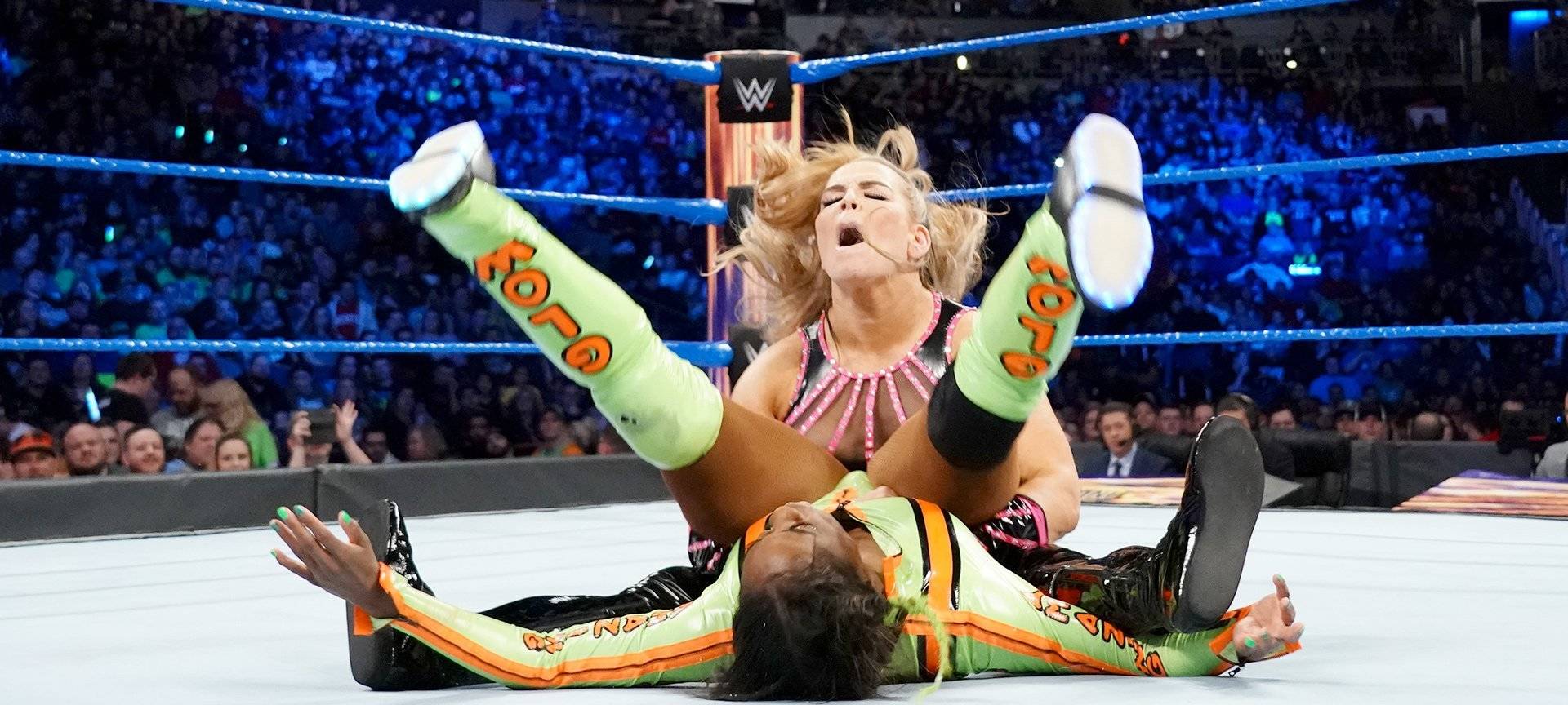 Natalya drops Naomi with a stinging powerbomb: WWE Fastlane 2018 (WWE Network Exclusive)