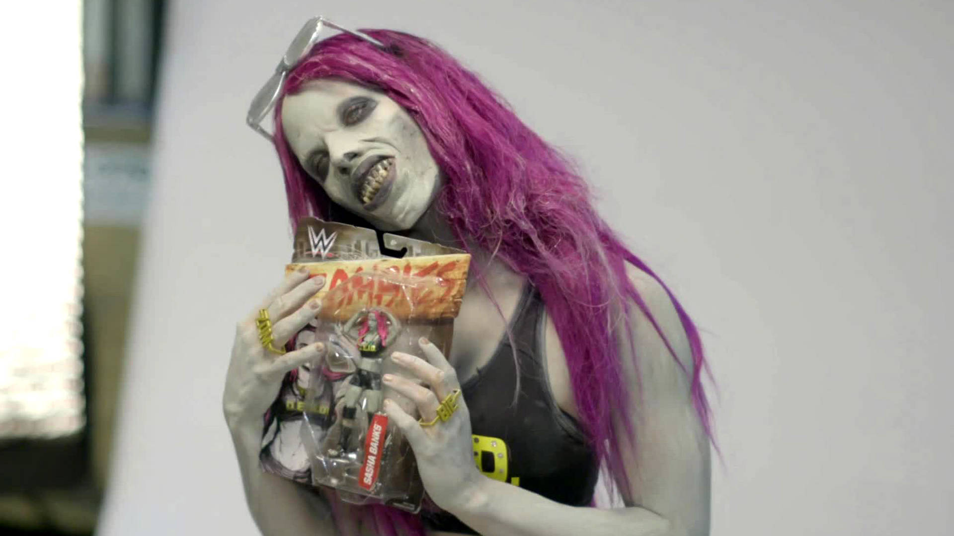 Behind the scenes of Sasha Banks' WWE Zombies photo shoot