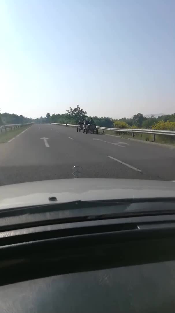Каруци по международния път Е-85