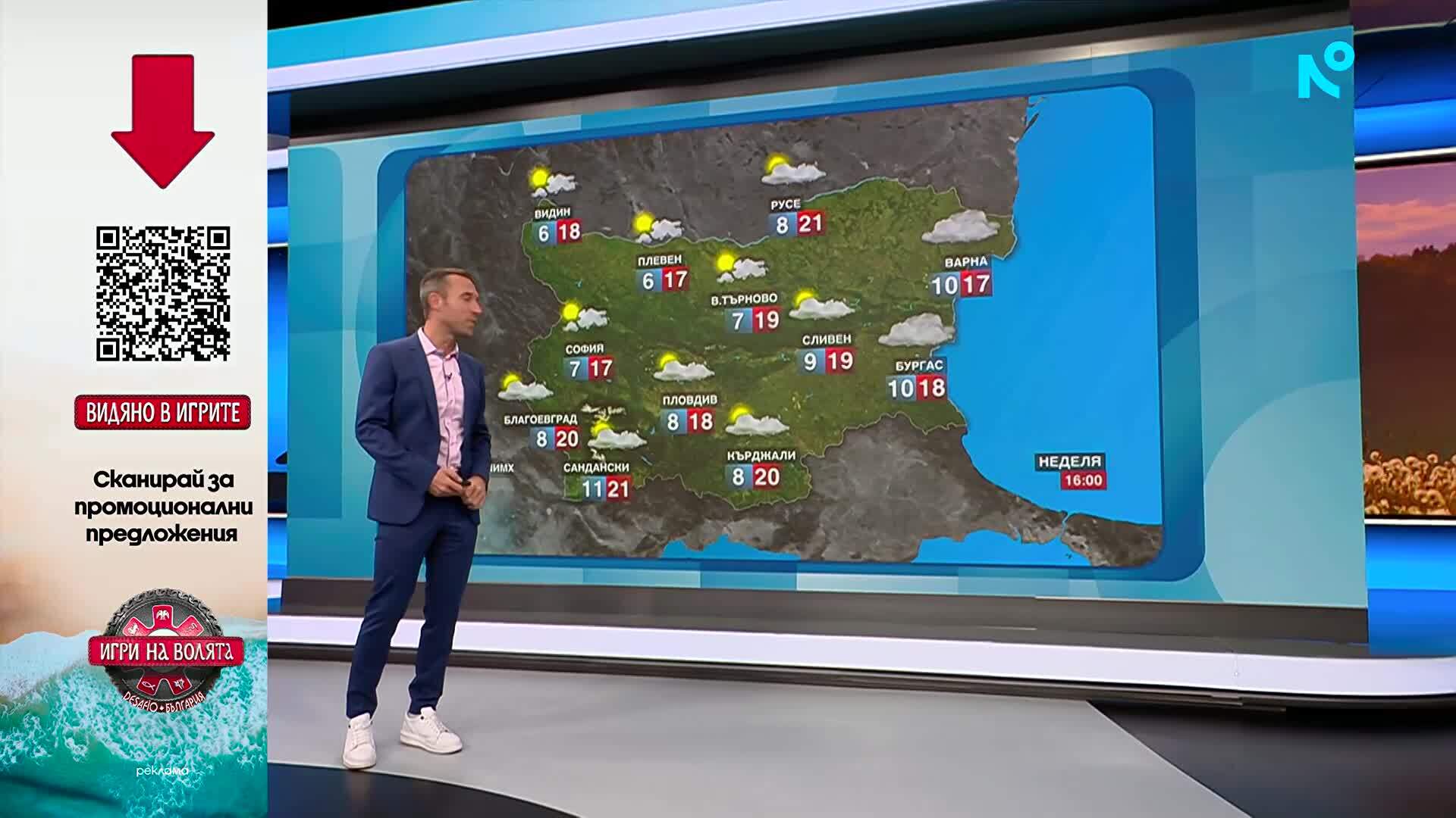 Прогноза за времето | Обедна емисия | 24 окт. 2026