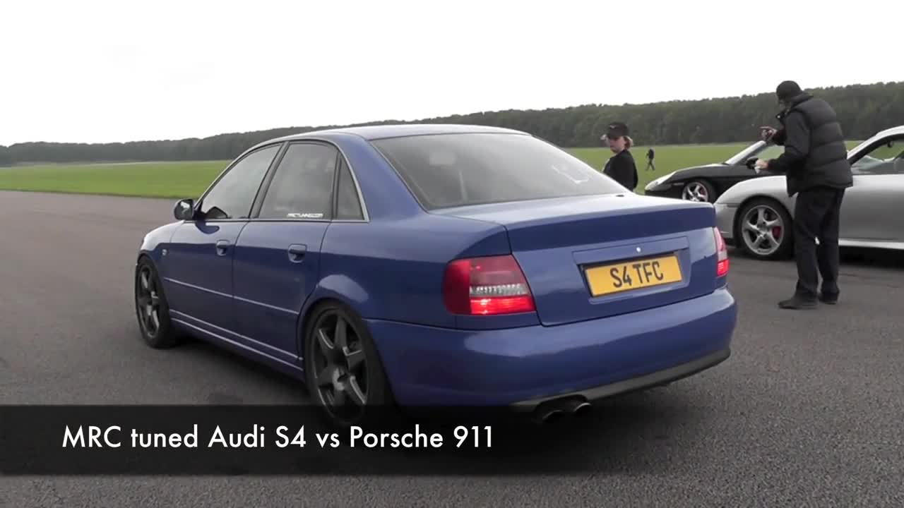 Audi S4 Mrc tuned vs Porsche 911 turbo