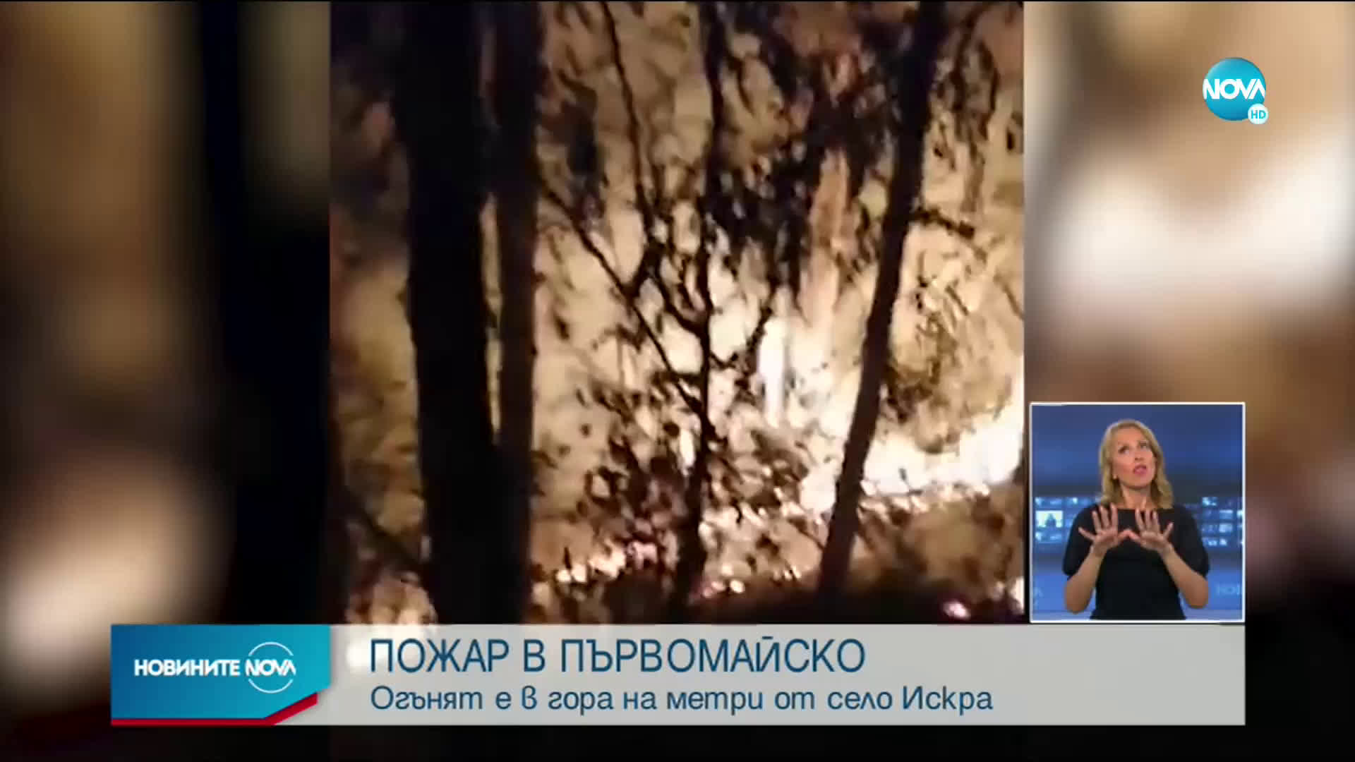 Голям пожар избухна в района на първомайското село Искр
