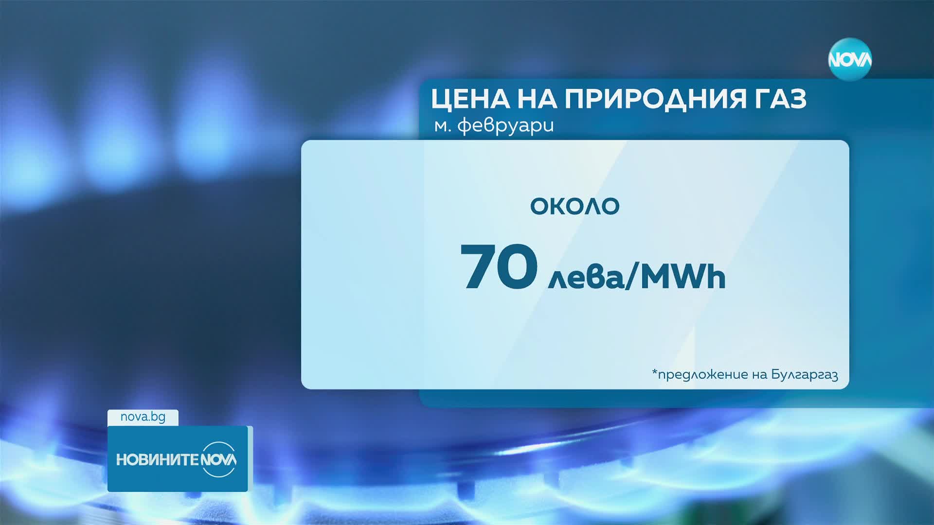 Очаква се понижение на цената на природния газ през февруари