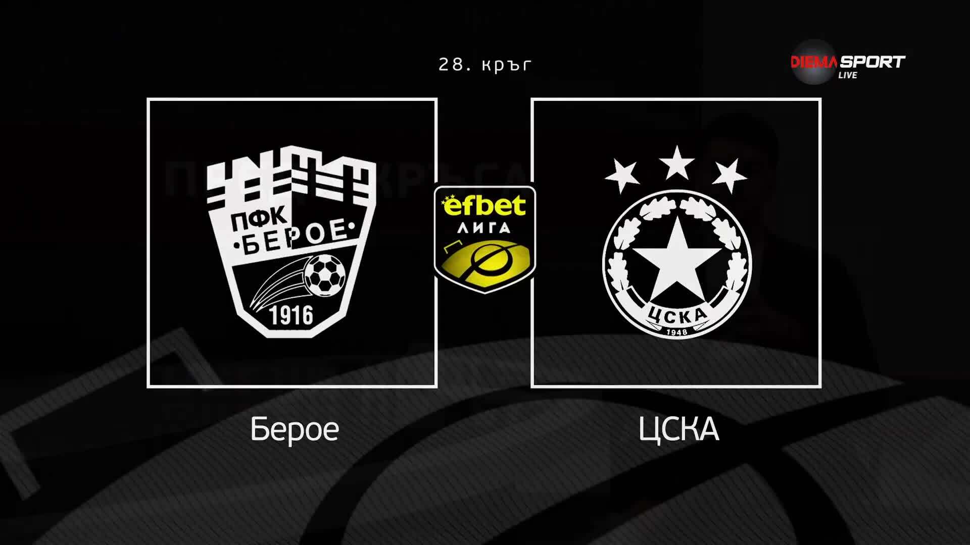 Преди кръга: Берое - ЦСКА