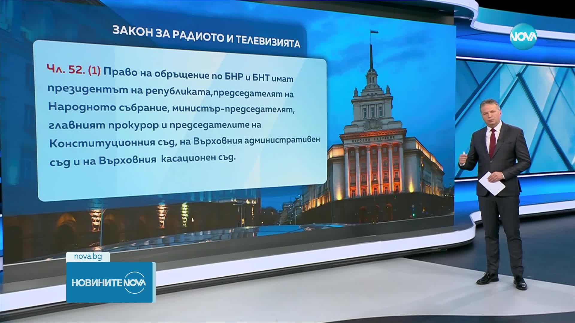 Обръщение по държавните телевизия и радио - кои политици имат право на това