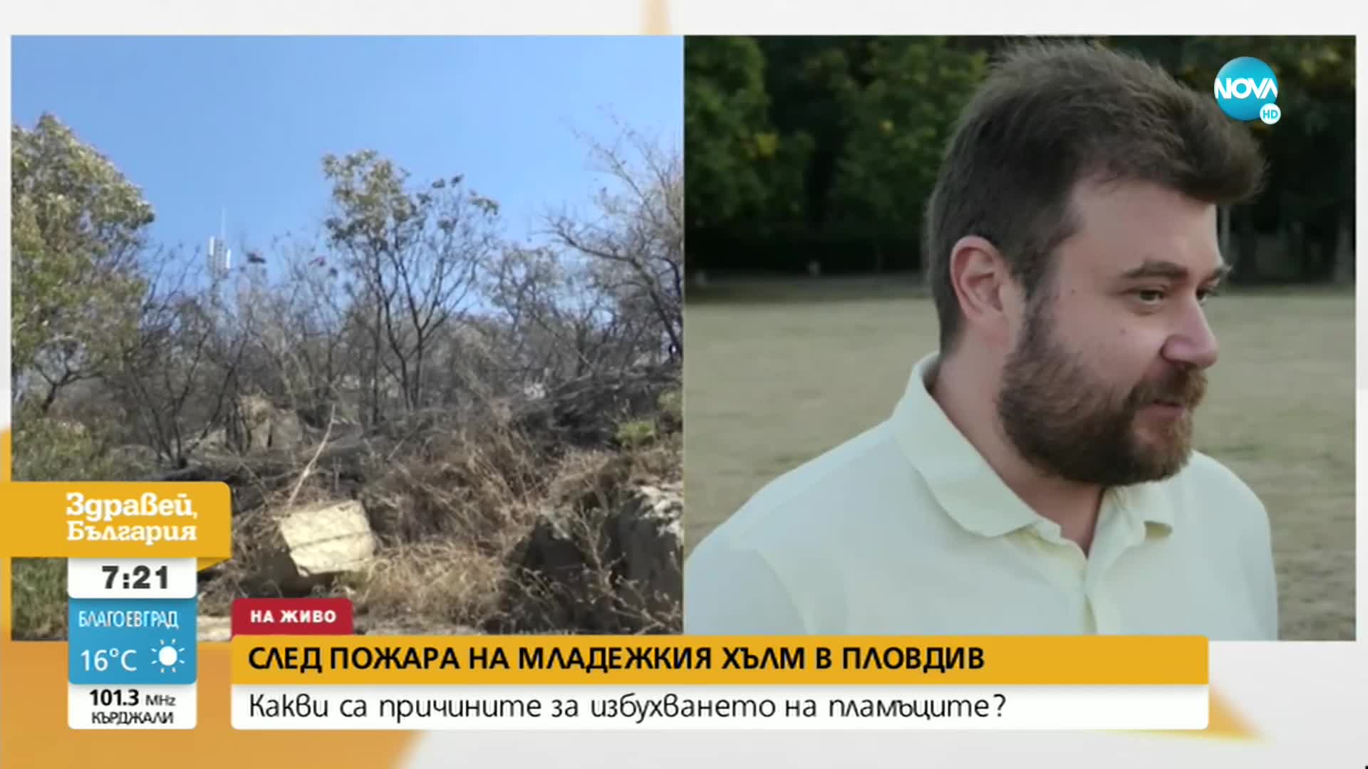 Пожарът на Младежкия хълм в Пловдив е напълно потушен