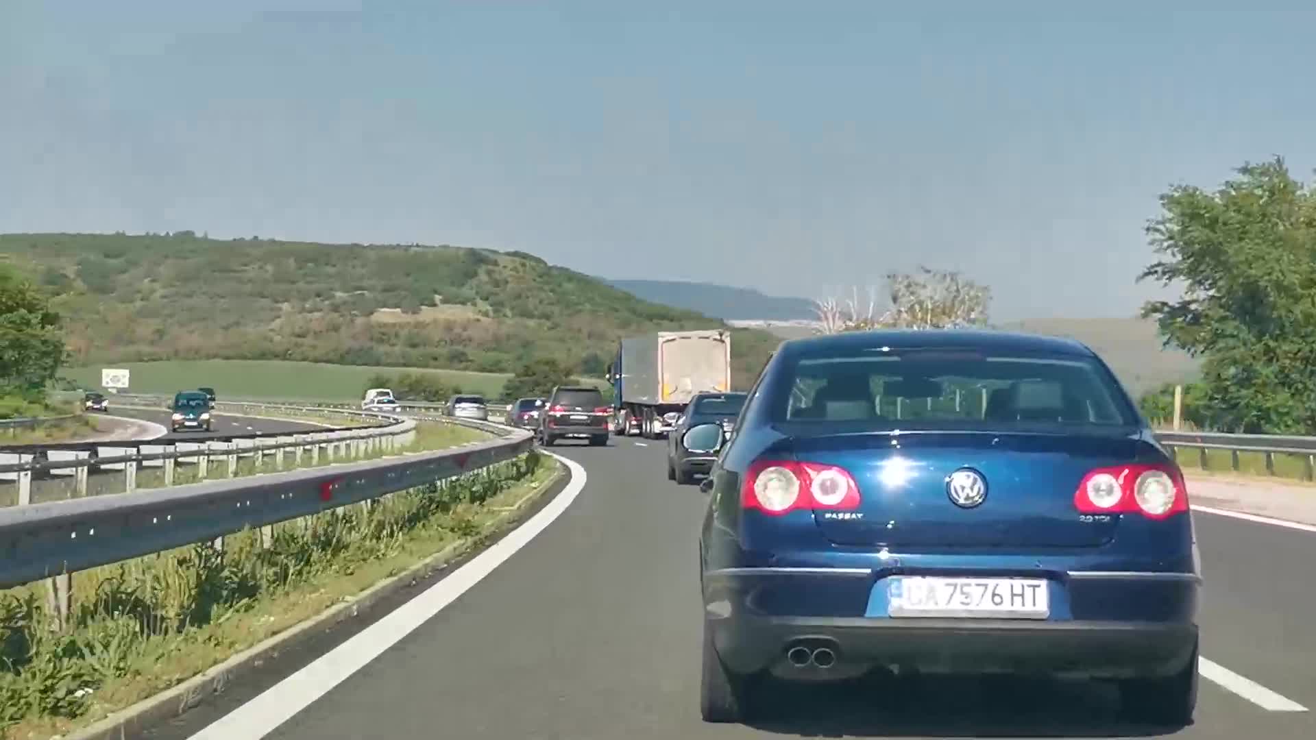 Опасно шофиране на магистрала "Хемус"