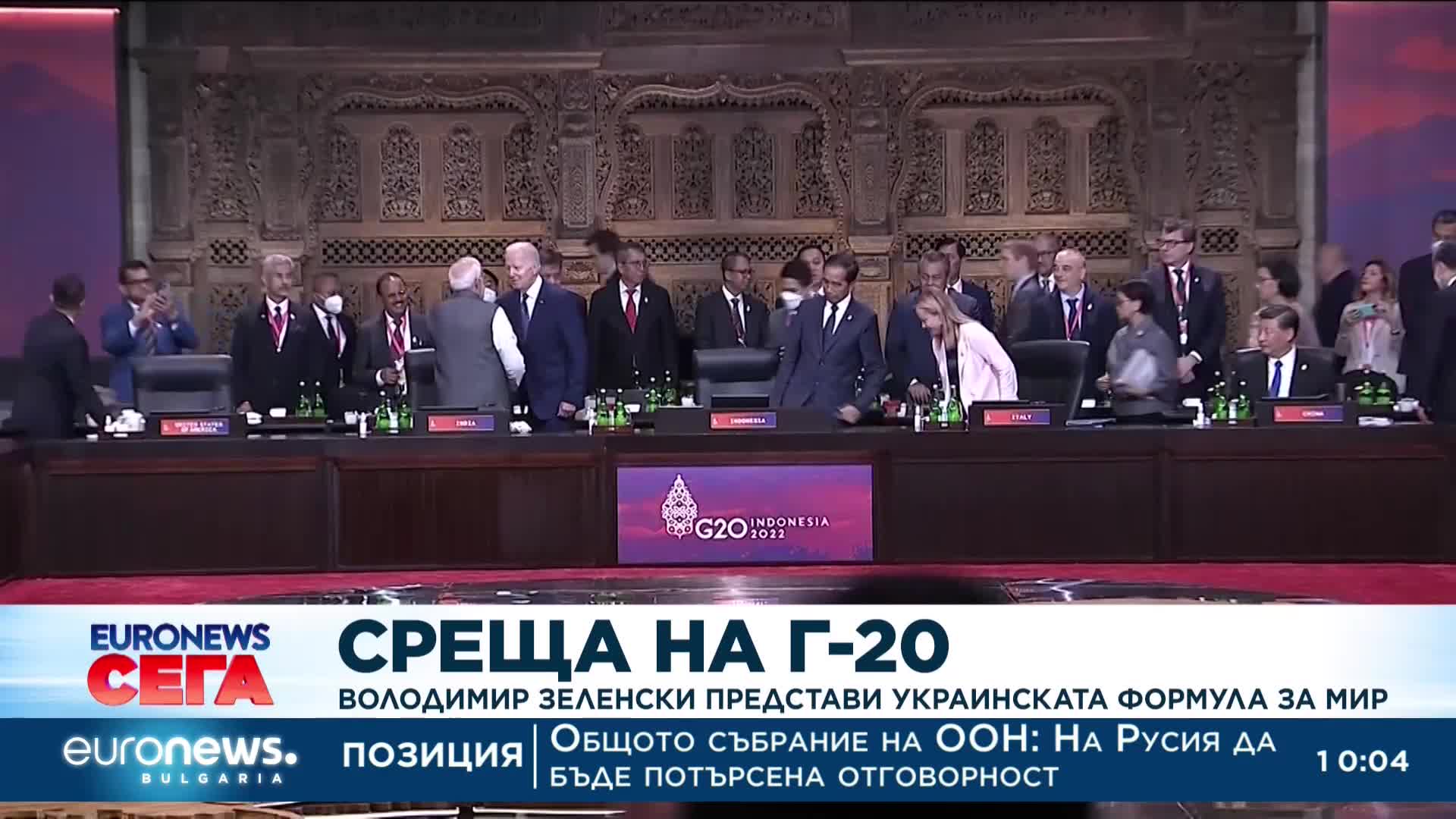 Среща на Г-20: Володимир Зеленски представи украинската формула за мир