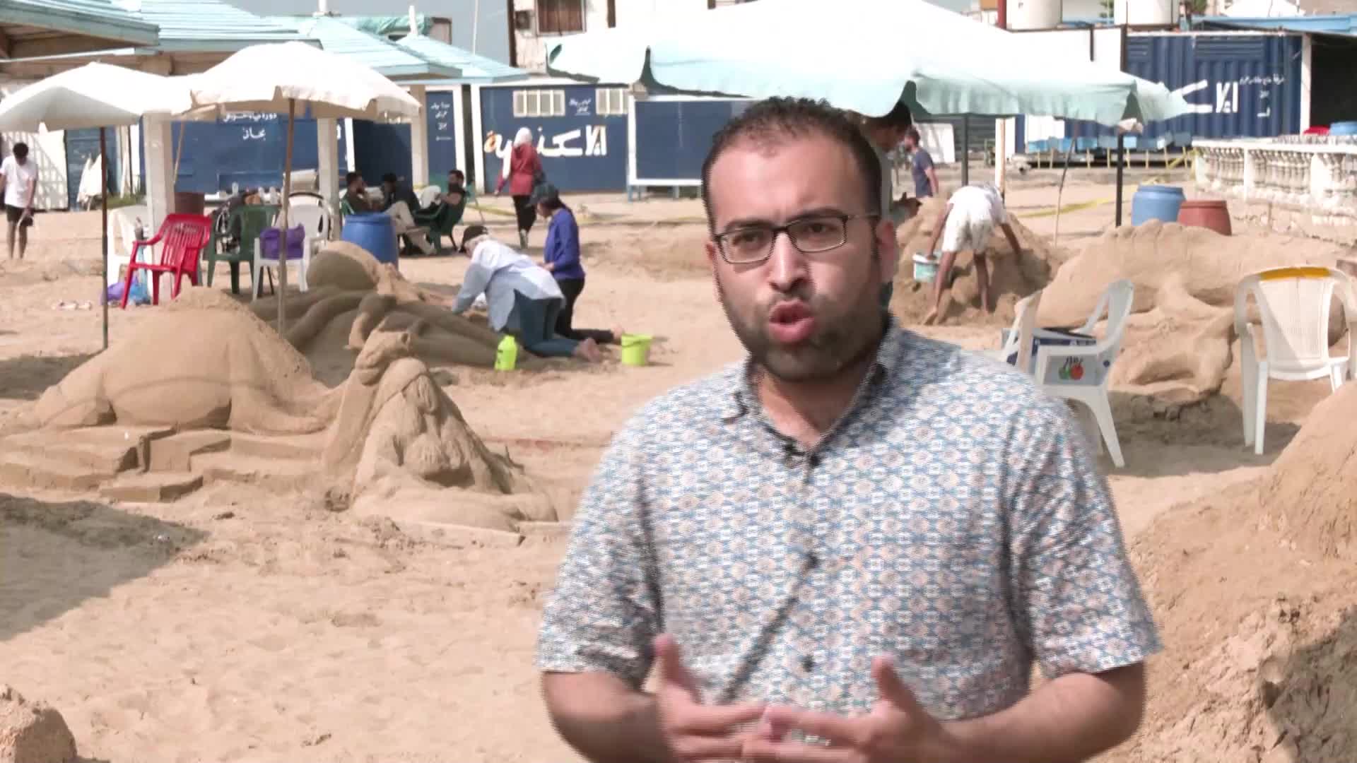Пясъчни скулптури изпълниха плаж в Египет (ВИДЕО)