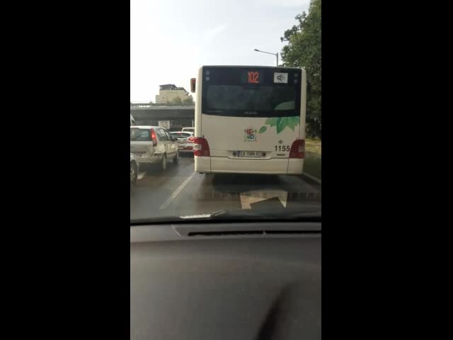 Нарушение на автобус на градския транспорт