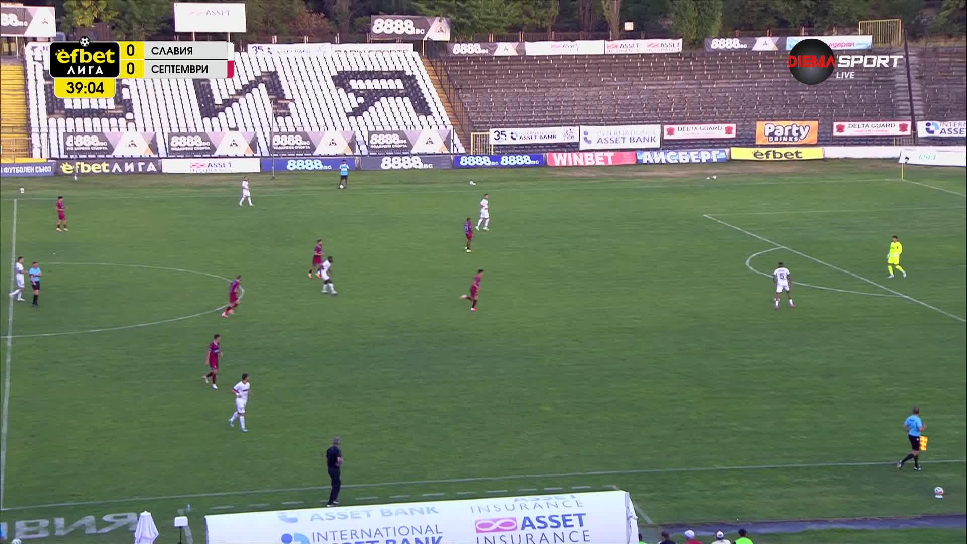 Славия - Септември 0:0 /първо полувреме/