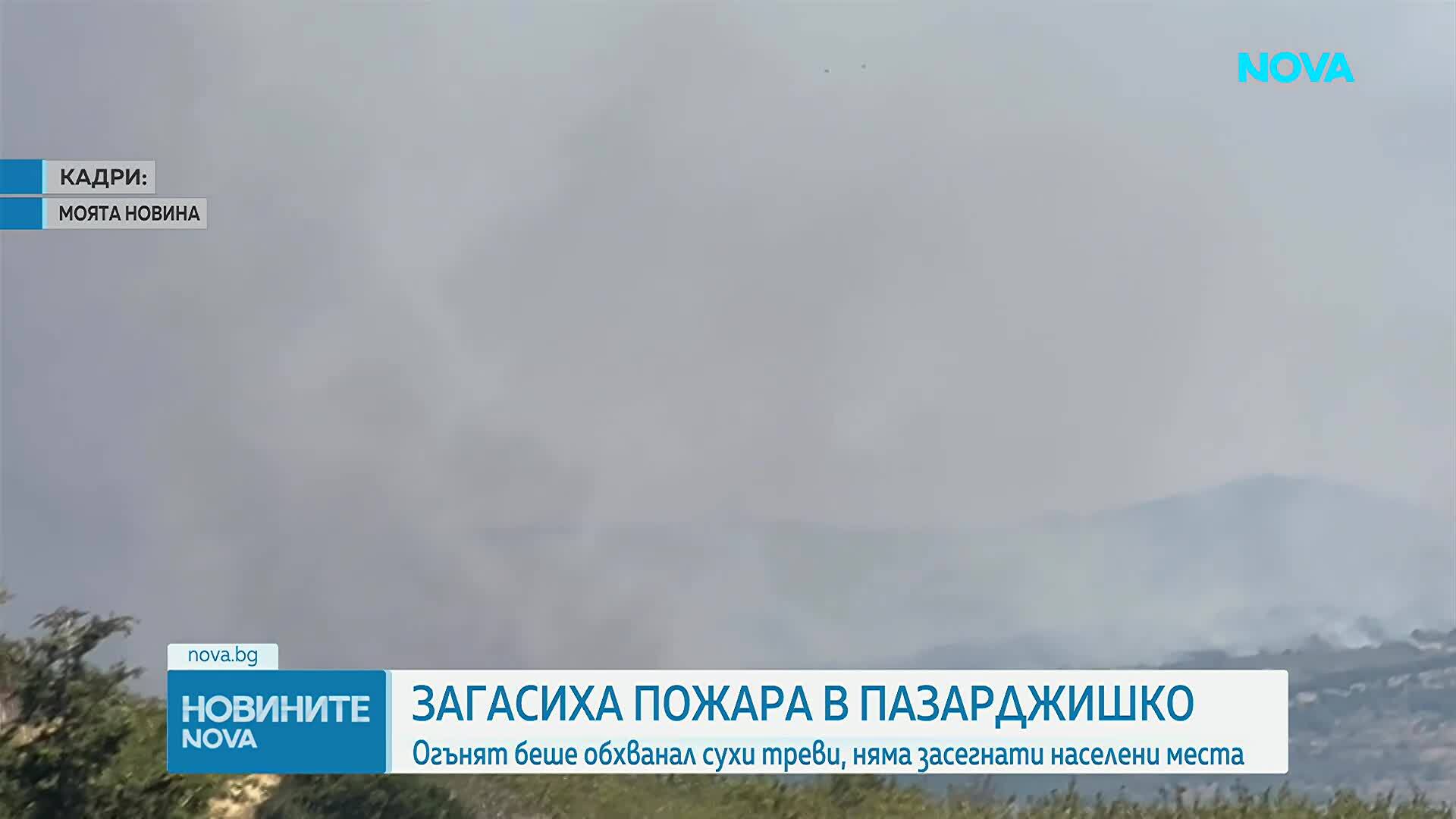 Локализиран е пожарът в Пазарджишко, 10 пожарни са на терен