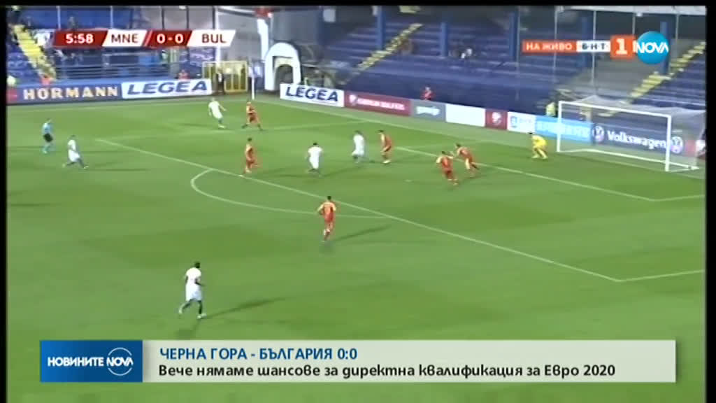 Черна гора и България завършиха 0:0