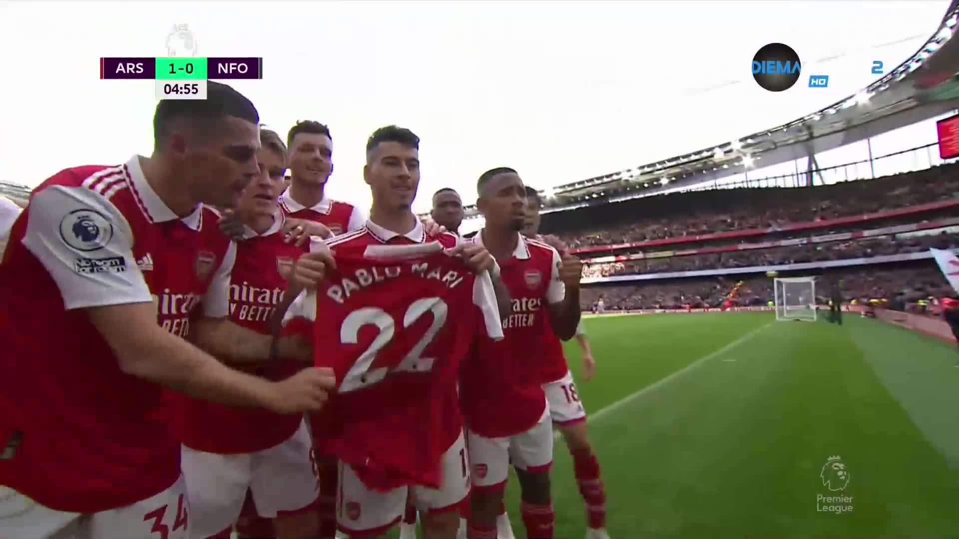 Арсенал със специален жест към Пабло Мари след инцидента