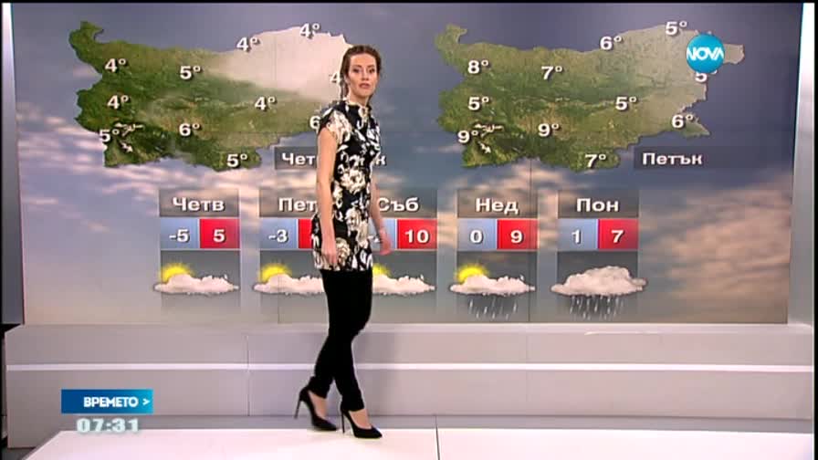 Прогноза за времето (19.02.2015- сутрешна)