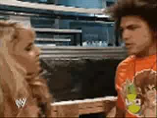Trish Stratus Kisses Carlito