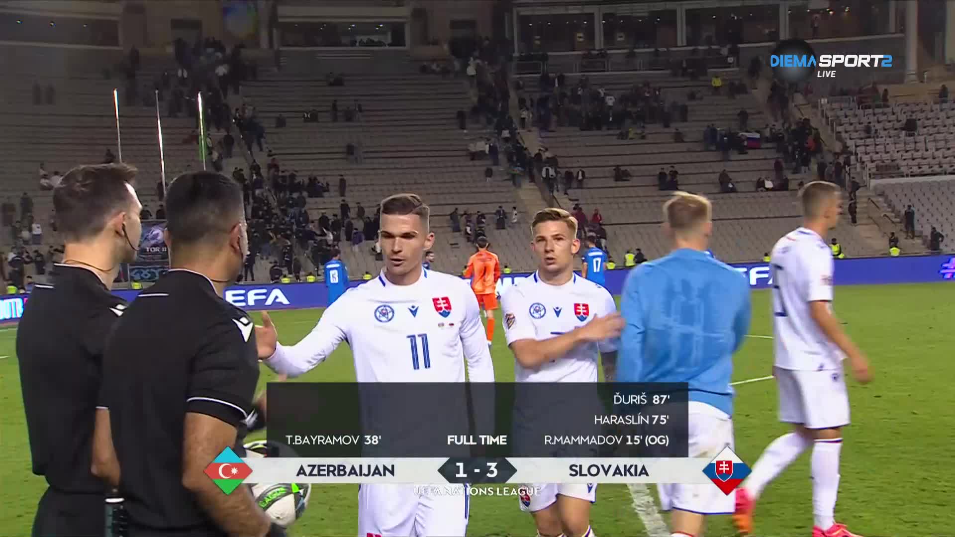 Азербайджан - Словакия 1:3 /репортаж/