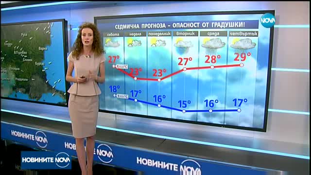 ВРЕМЕТО ПРЕЗ УИКЕНДА: Дъжд и градушки