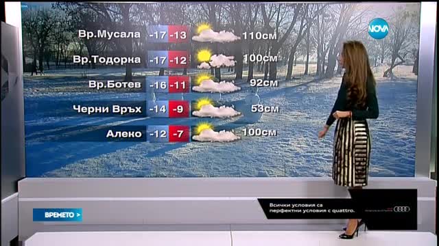 Прогноза за времето (24.01.2016 - централна)